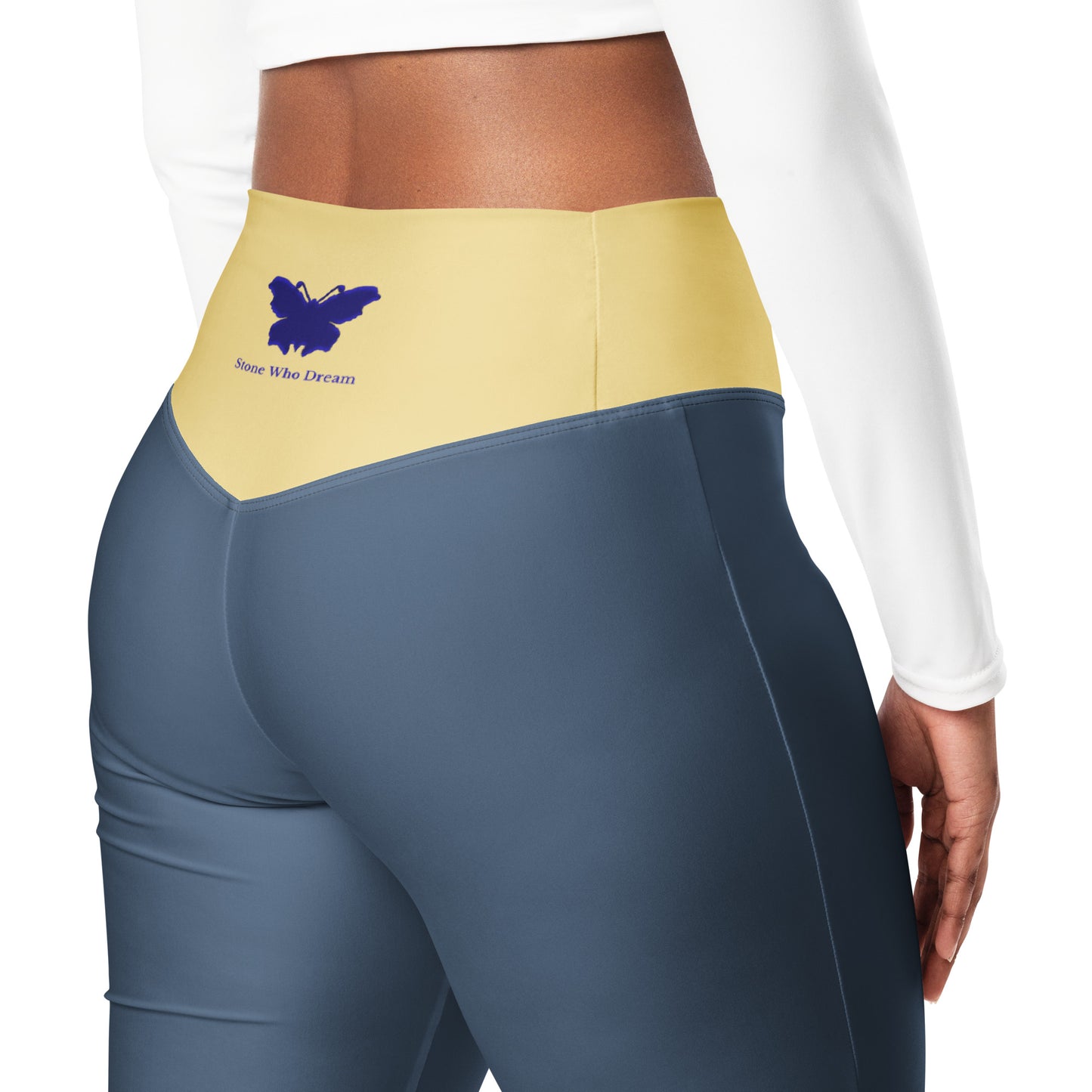 Logo collection｜Flare leggings｜Dark blue