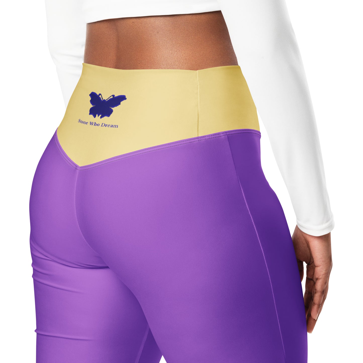 Logo collection｜Flare leggings｜Purple