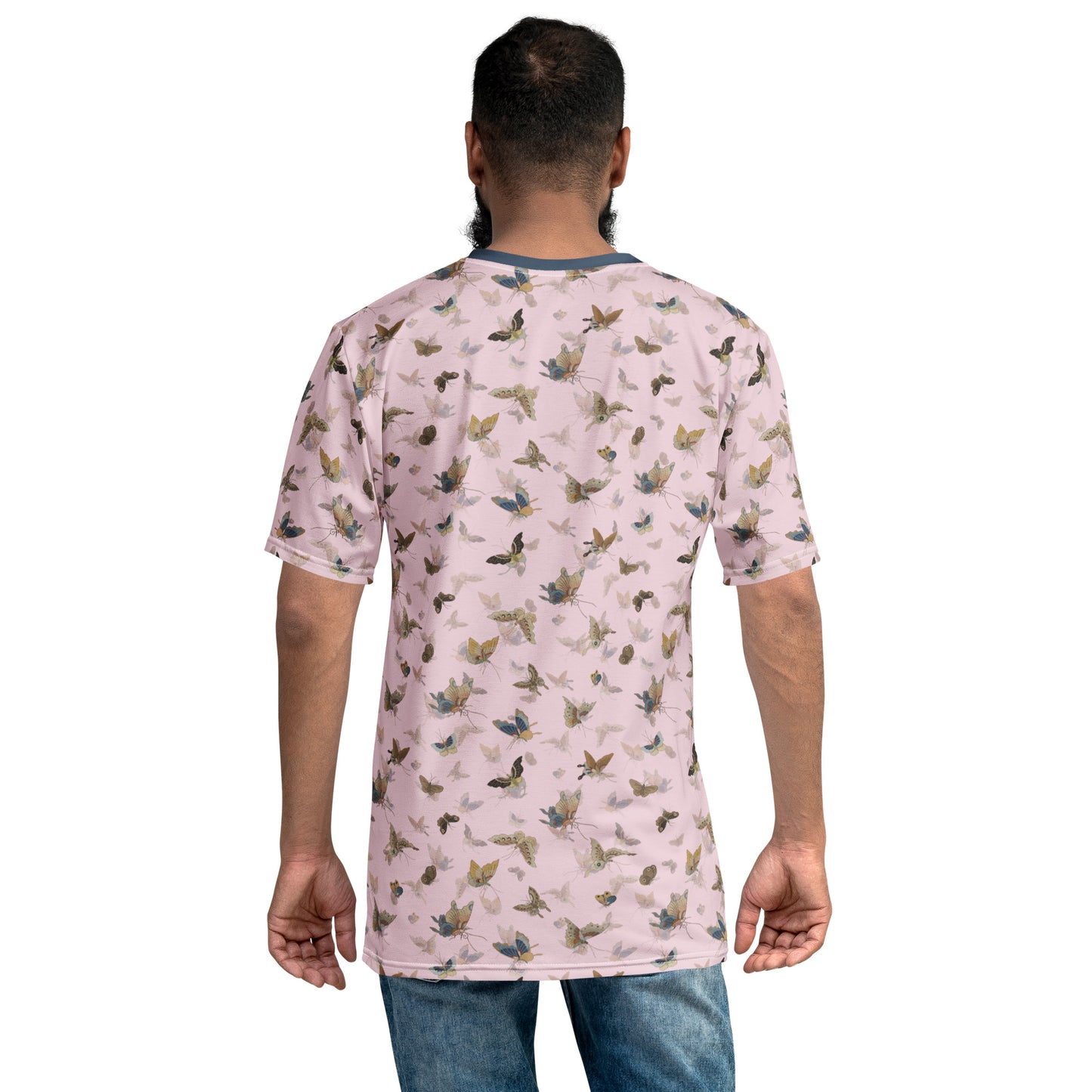 Butterfly dancing｜Men's t-shirt｜Pale pinkish gray