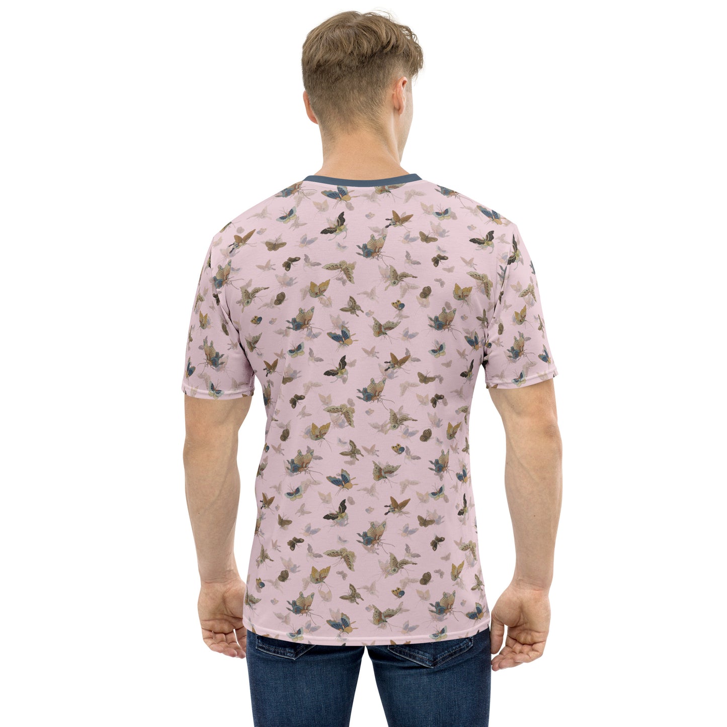 Butterfly dancing｜Men's t-shirt｜Pale pinkish gray