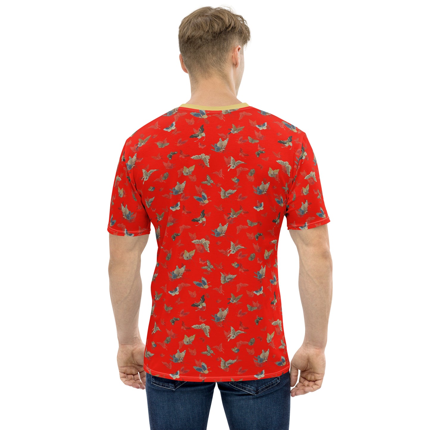 Butterfly dancing｜Men's t-shirt｜Garnet red