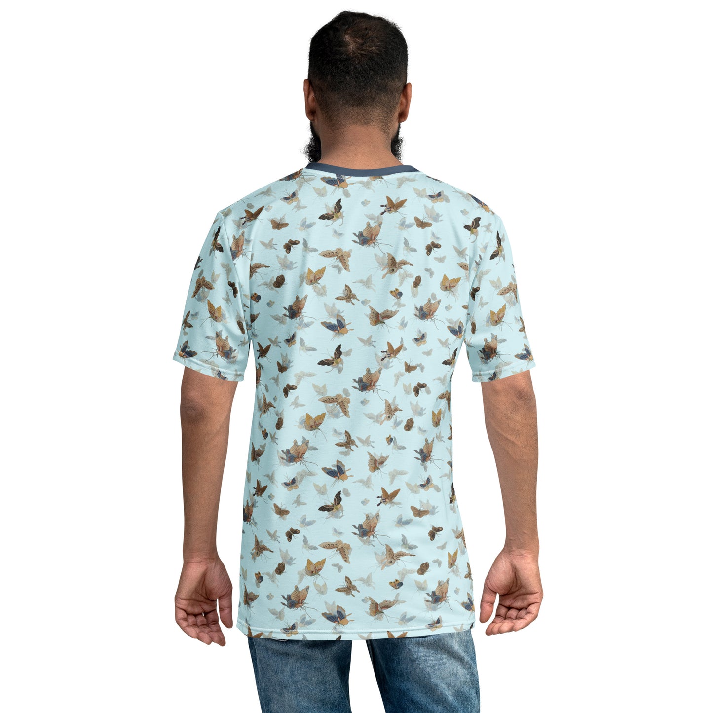 Butterfly dancing｜Men's t-shirt｜Aqua blue