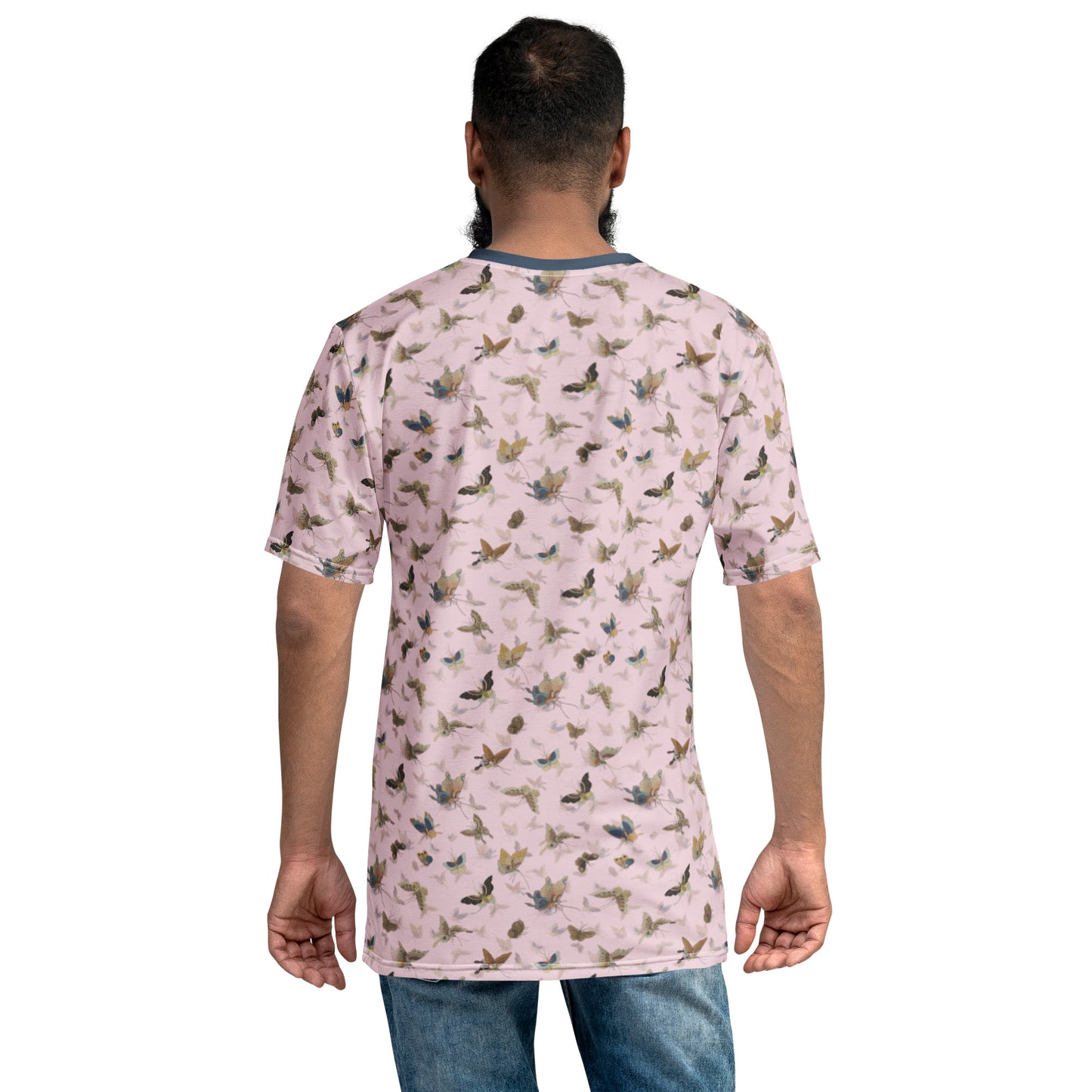 Butterfly dancing｜Men's t-shirt｜Pale pinkish gray