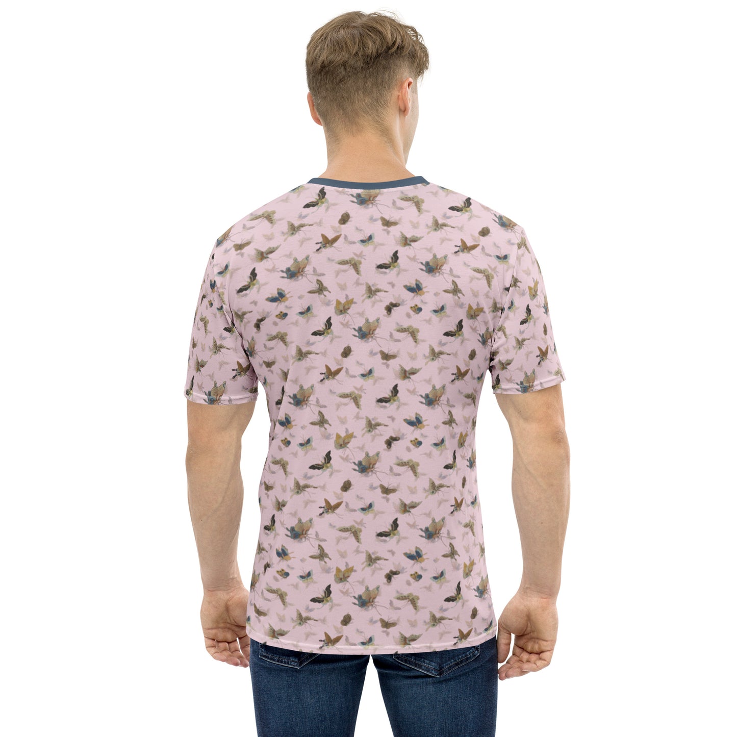 Butterfly dancing｜Men's t-shirt｜Pale pinkish gray