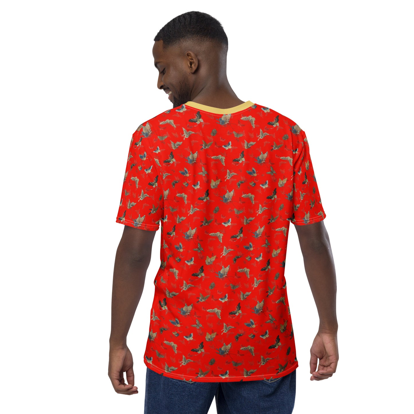 Butterfly dancing｜Men's t-shirt｜Garnet red