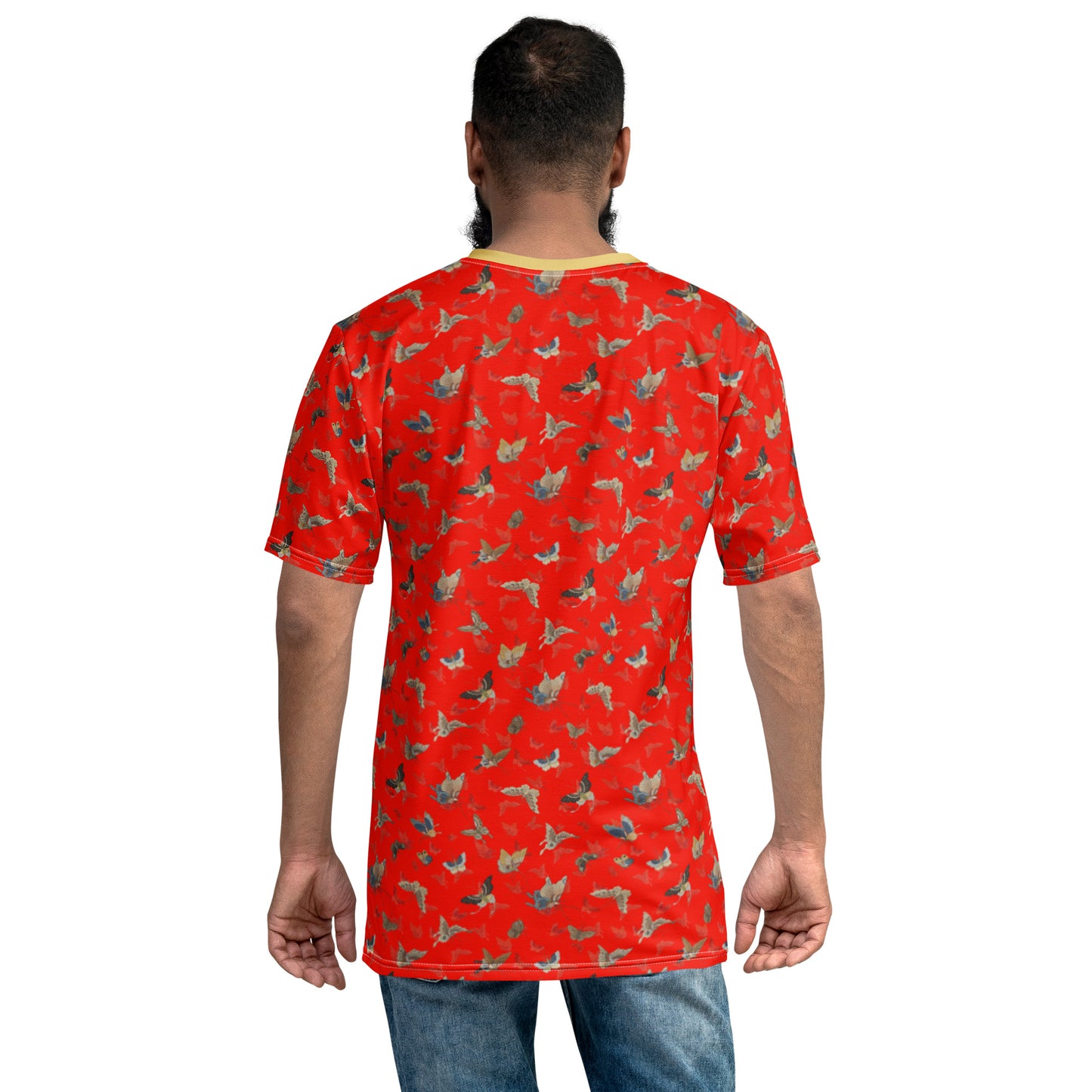 Butterfly dancing｜Men's t-shirt｜Garnet red