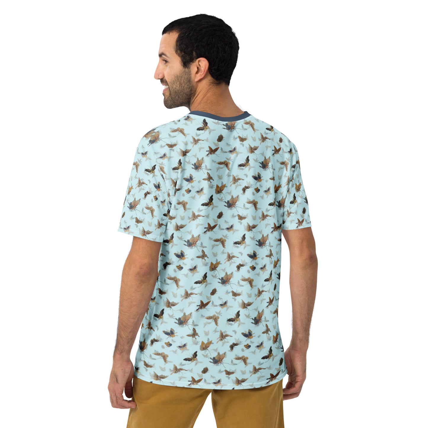 Butterfly dancing｜Men's t-shirt｜Aqua blue