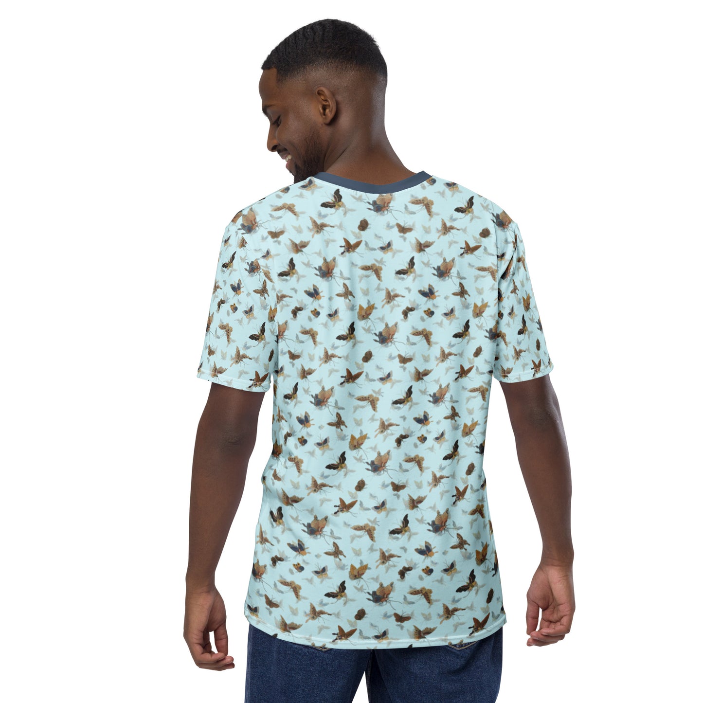 Butterfly dancing｜Men's t-shirt｜Aqua blue