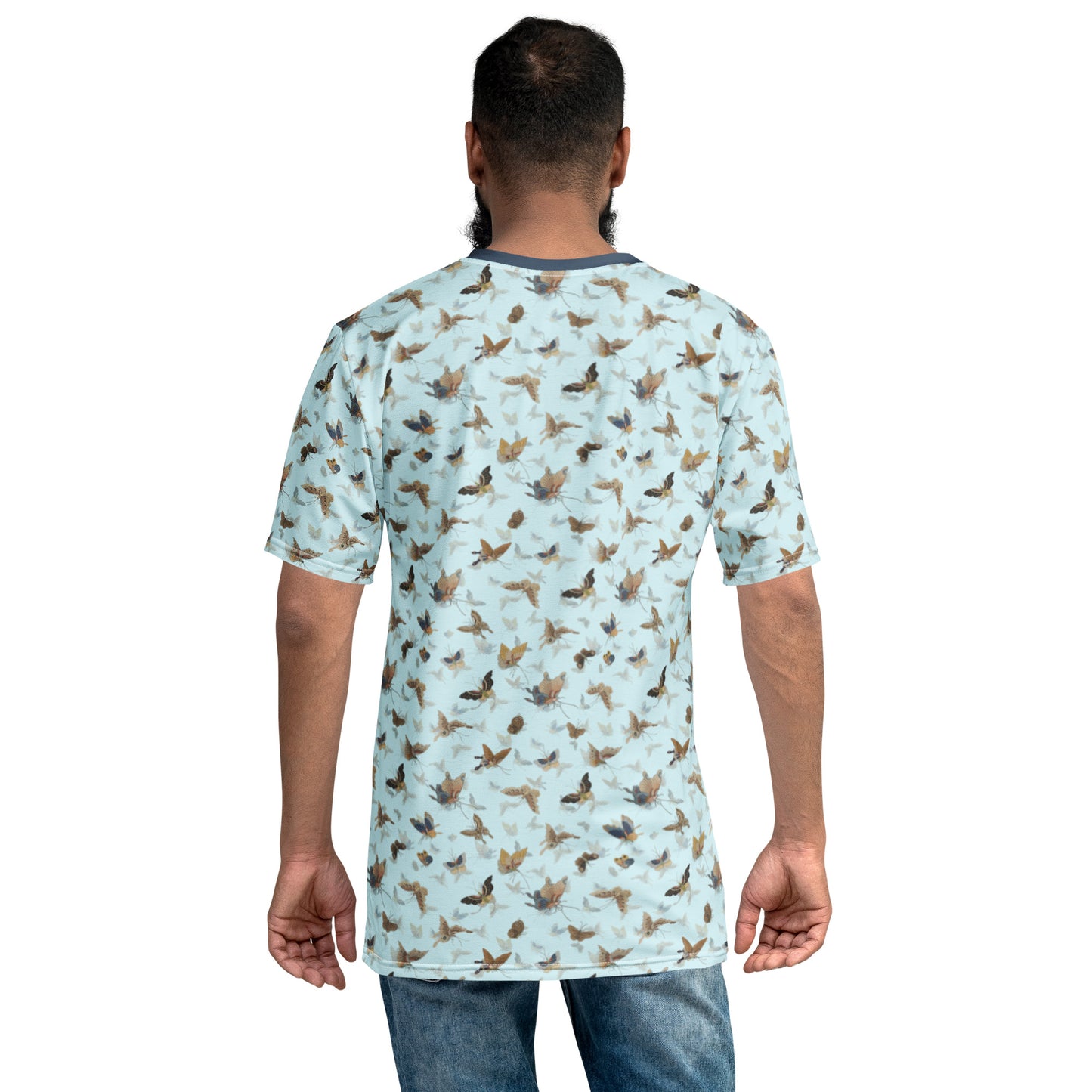 Butterfly dancing｜Men's t-shirt｜Aqua blue