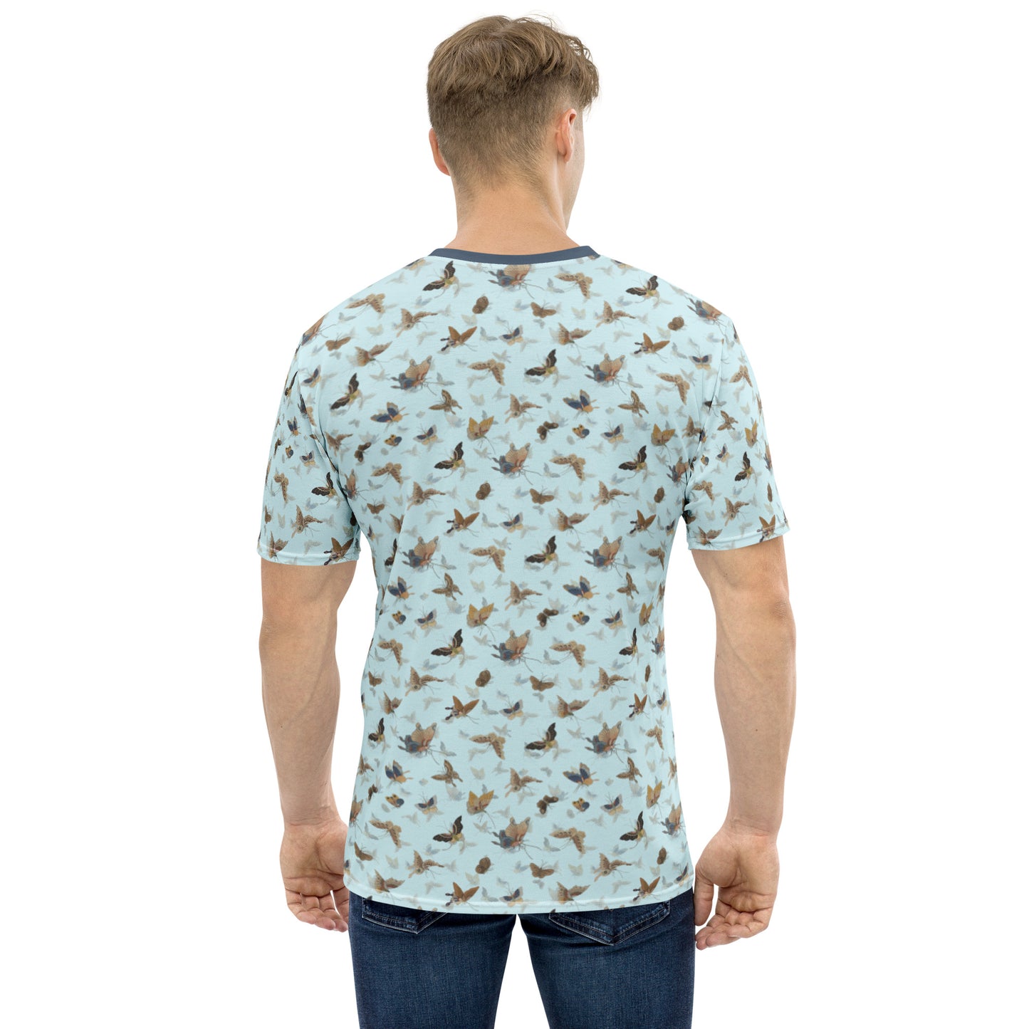 Butterfly dancing｜Men's t-shirt｜Aqua blue