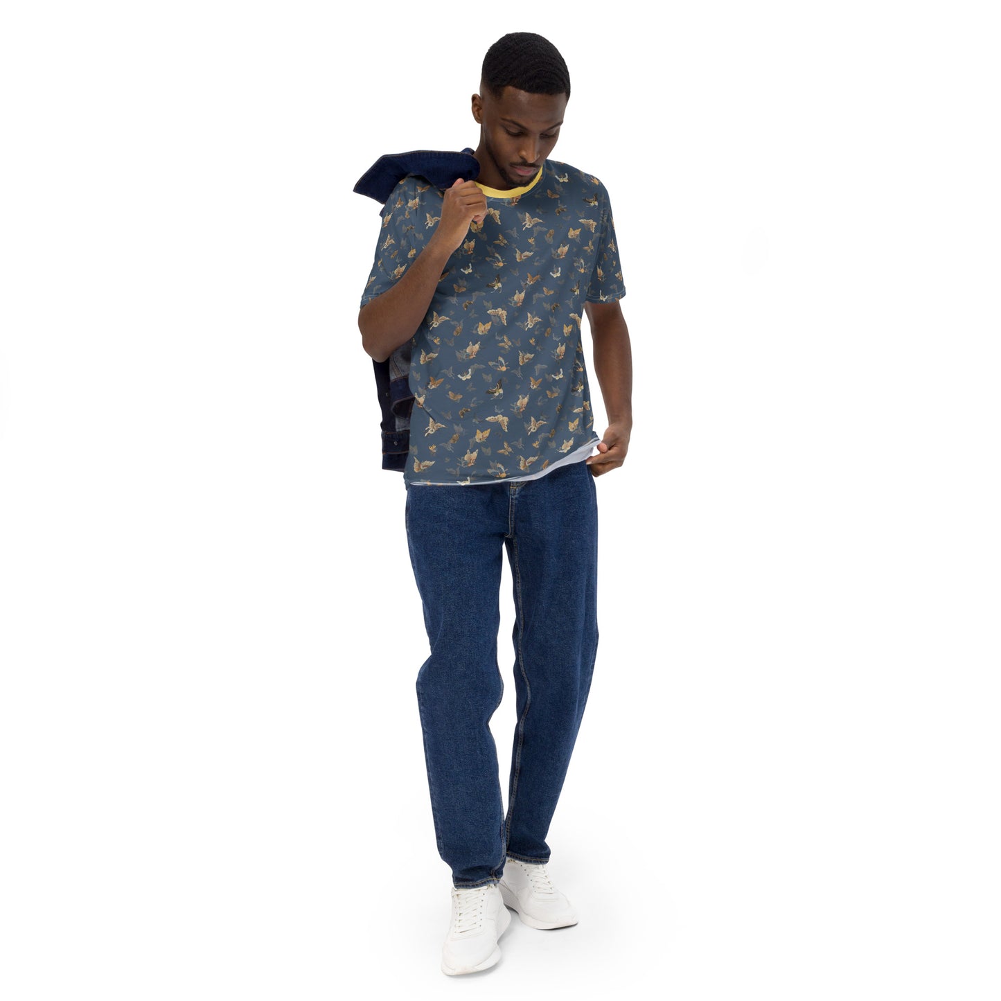 Butterfly dancing｜Men's t-shirt｜Dark blue