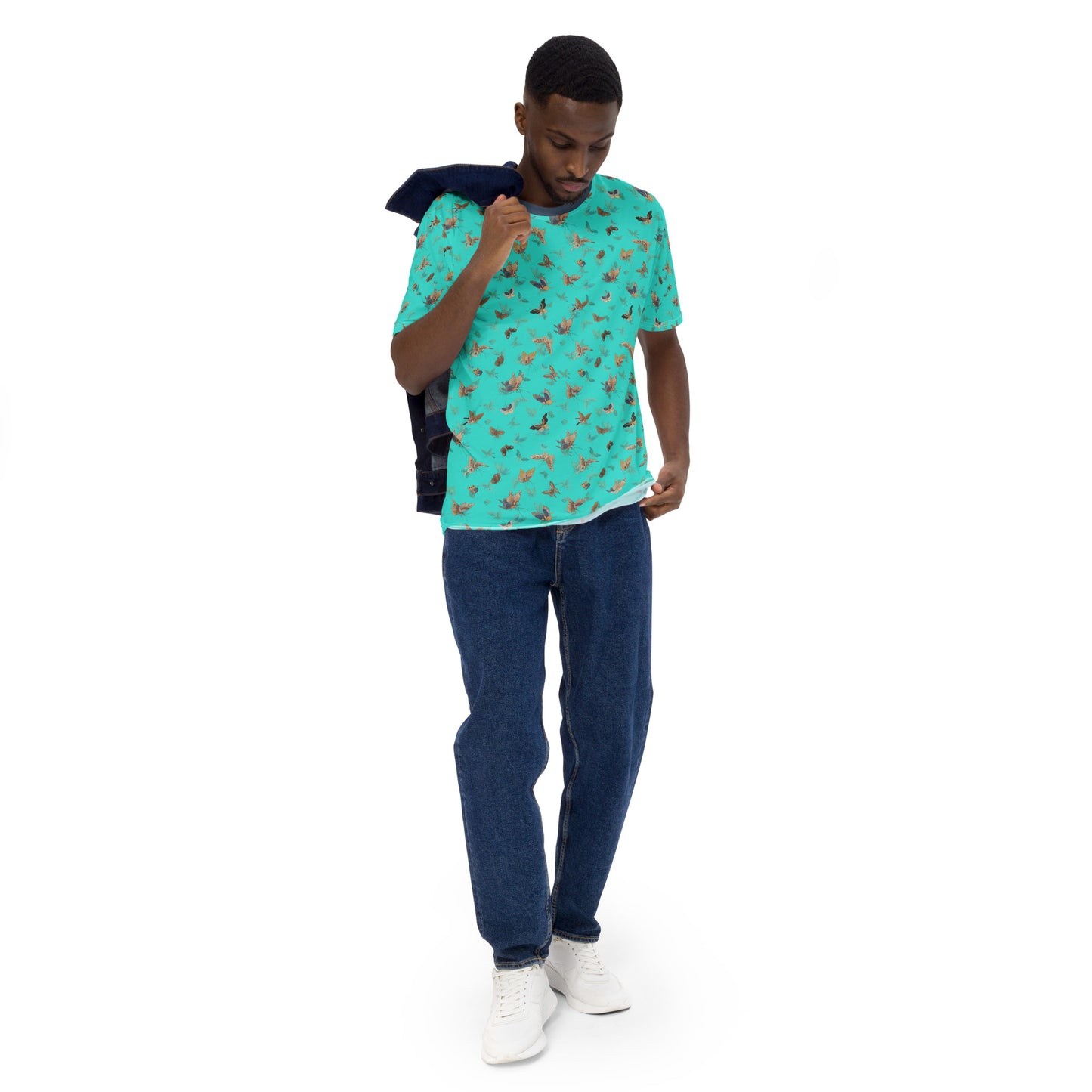 Butterfly dancing｜Men's t-shirt｜Turquoise