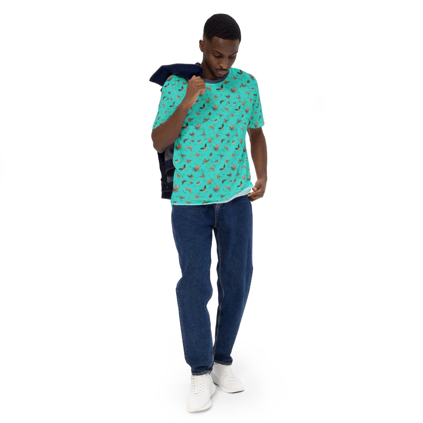 Butterfly dancing｜Men's t-shirt｜Turquoise