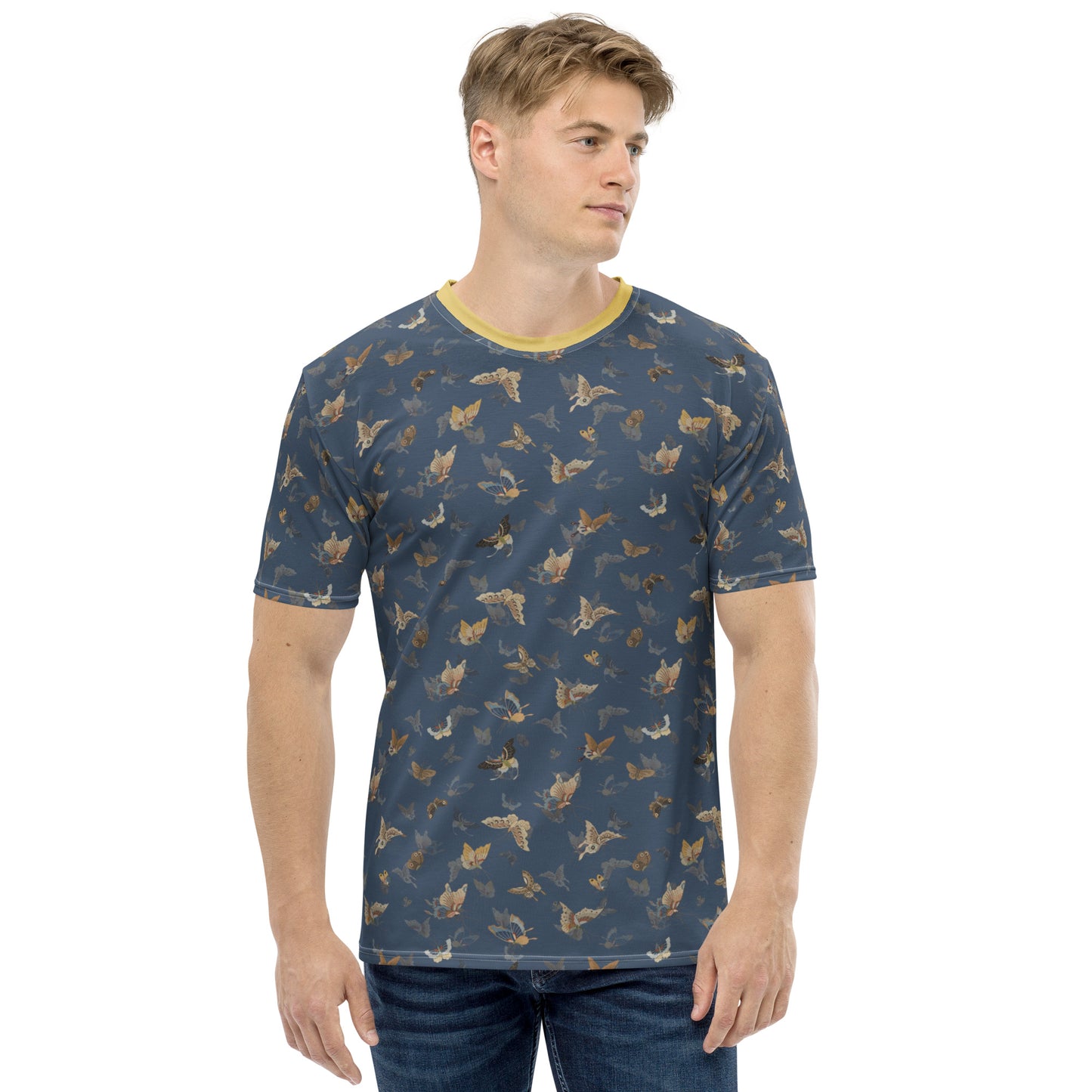 Butterfly dancing｜Men's t-shirt｜Dark blue