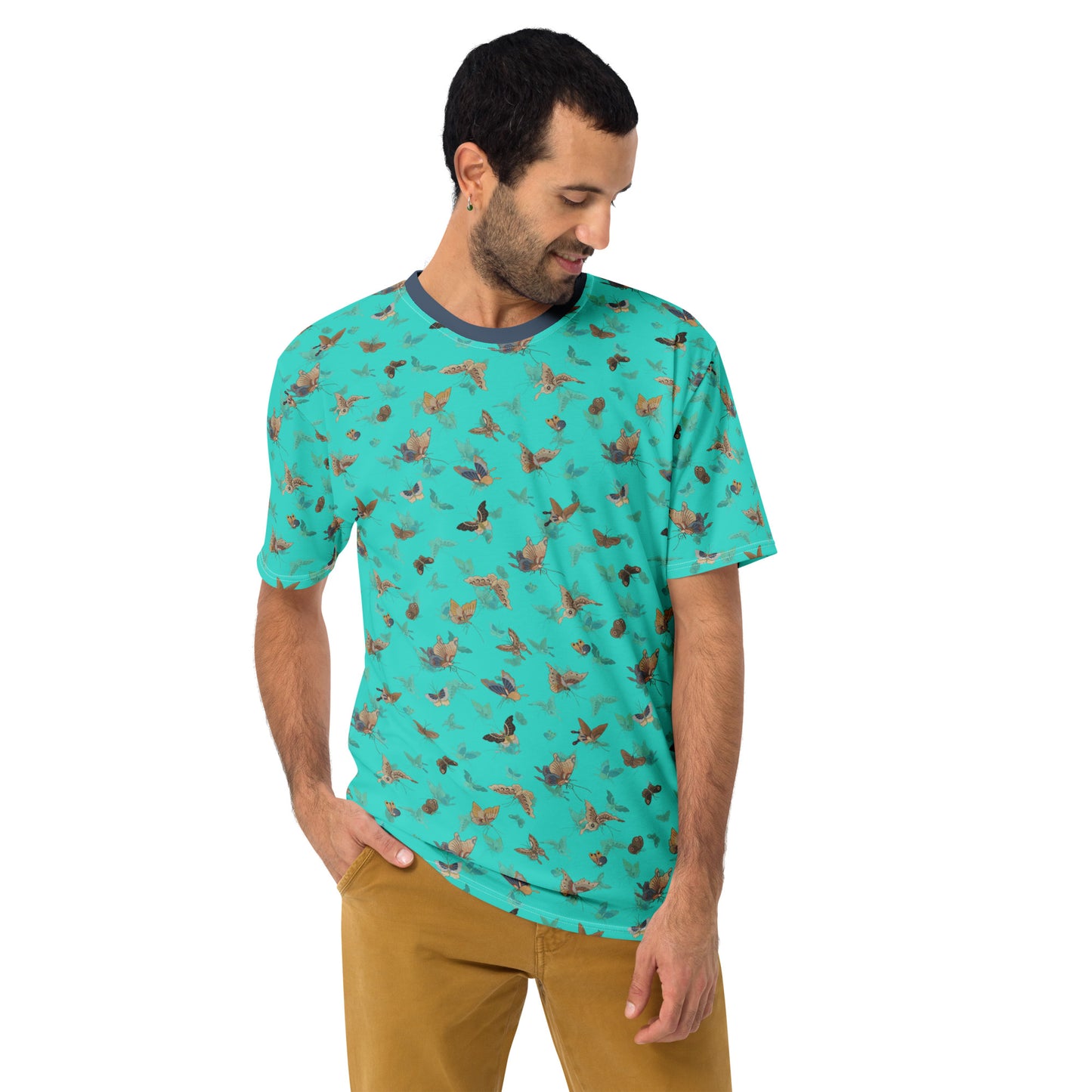 Butterfly dancing｜Men's t-shirt｜Turquoise