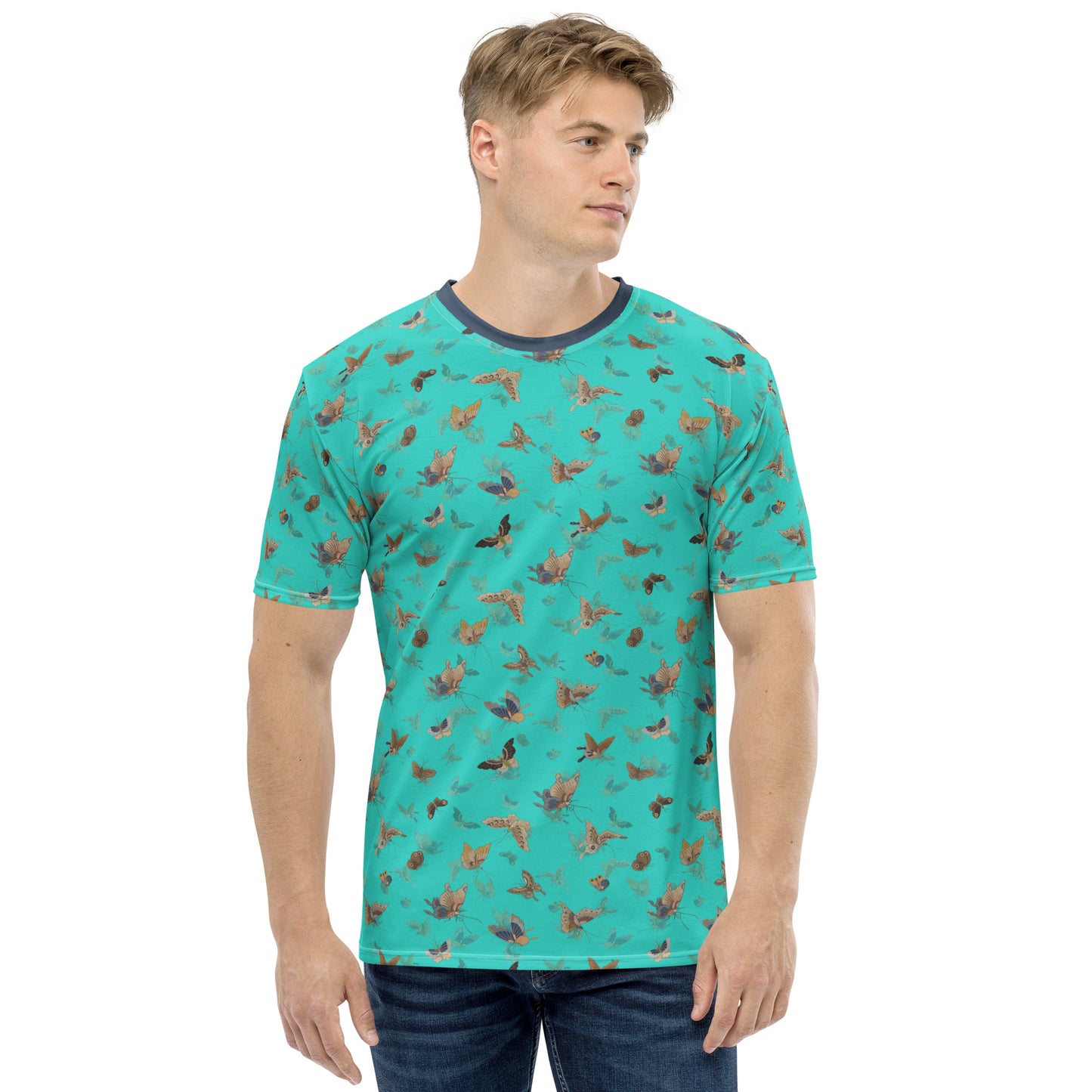 Butterfly dancing｜Men's t-shirt｜Turquoise