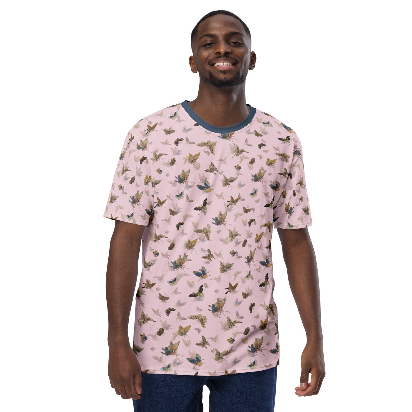 Butterfly dancing｜Men's t-shirt｜Pale pinkish gray