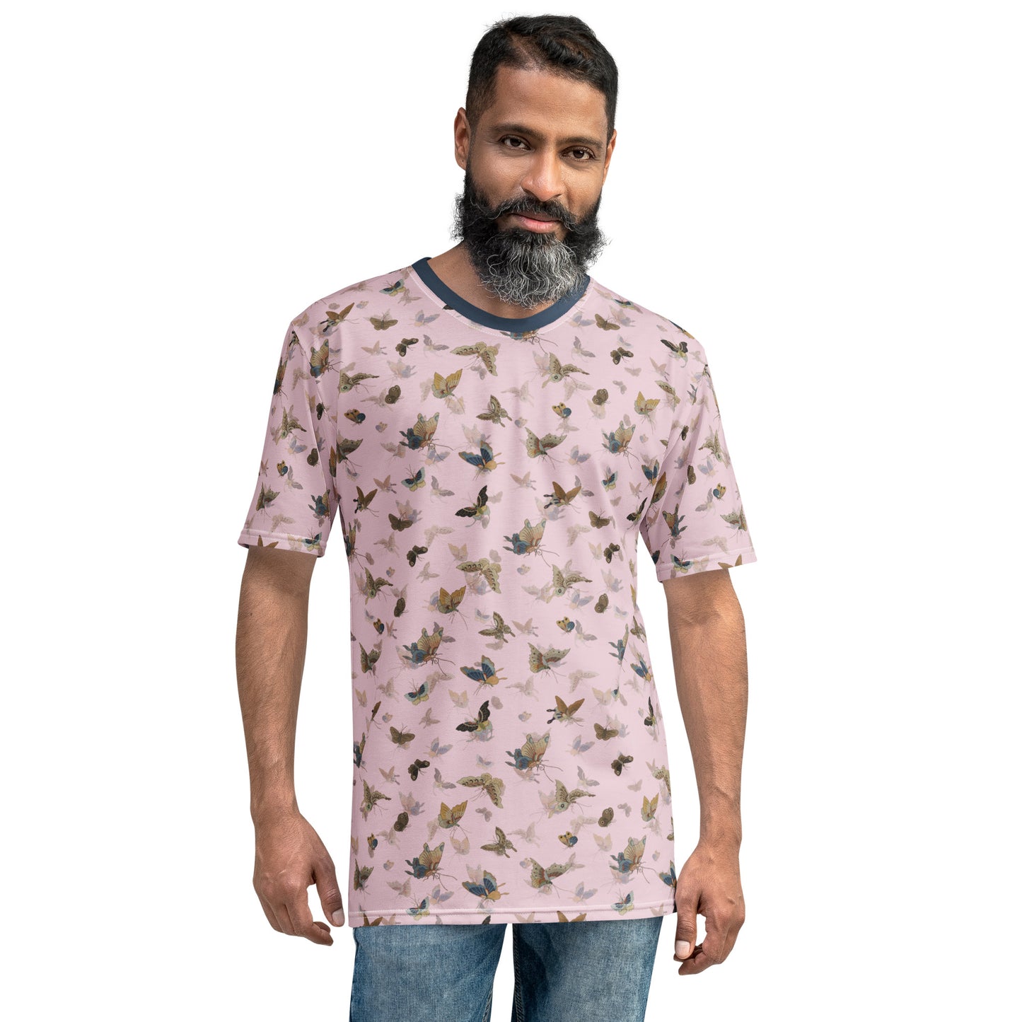 Butterfly dancing｜Men's t-shirt｜Pale pinkish gray