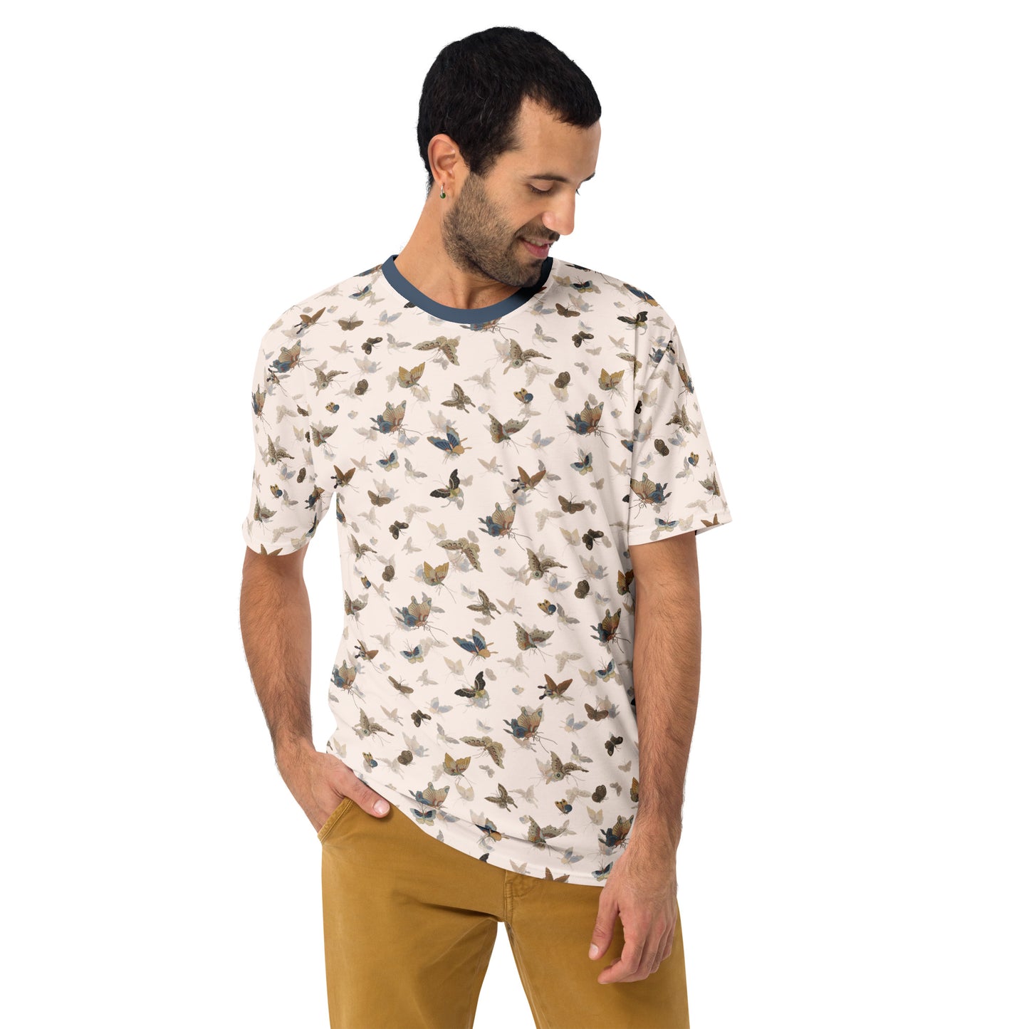 Butterfly dancing｜Men's t-shirt｜Fish belly white