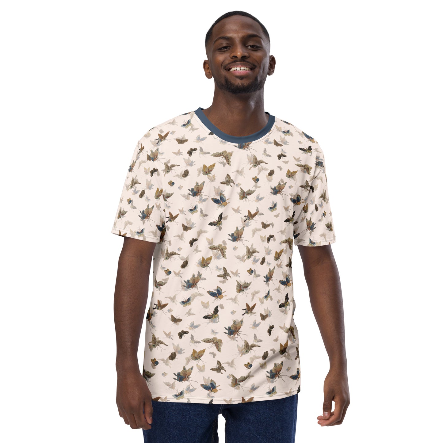 Butterfly dancing｜Men's t-shirt｜Fish belly white