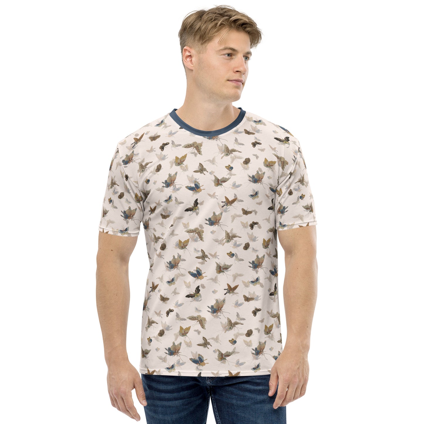 Butterfly dancing｜Men's t-shirt｜Fish belly white