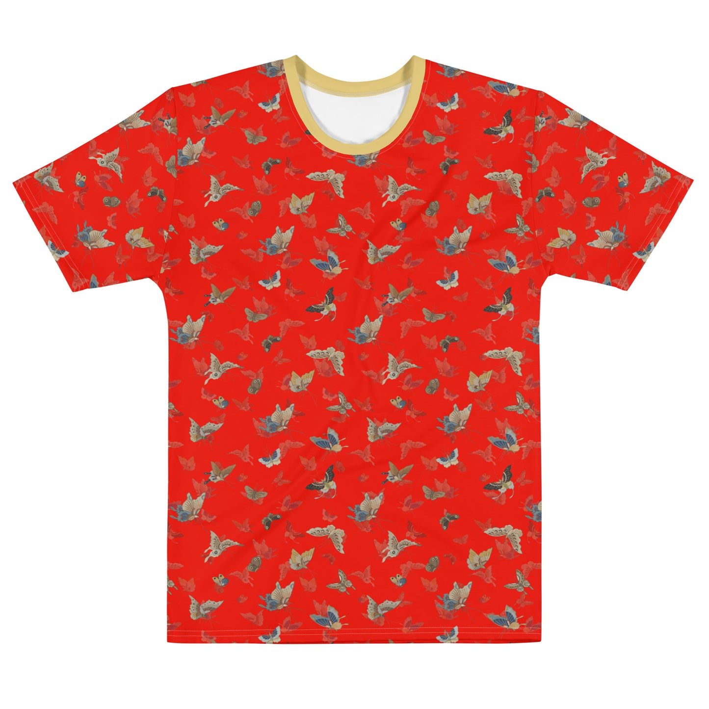 Butterfly dancing｜Men's t-shirt｜Garnet red