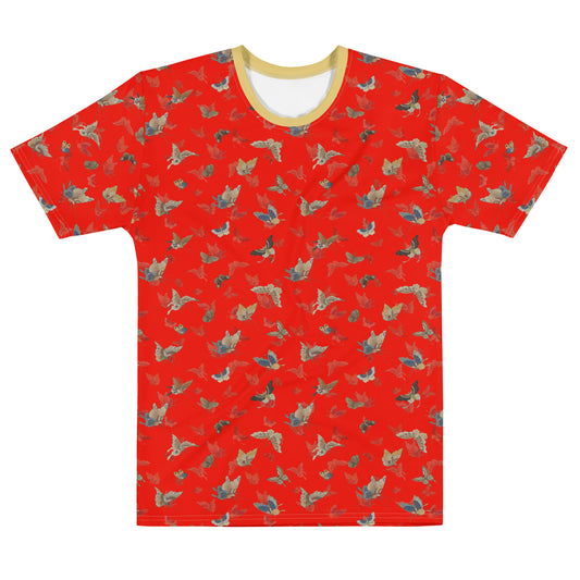 Butterfly dancing｜Men's t-shirt｜Garnet red