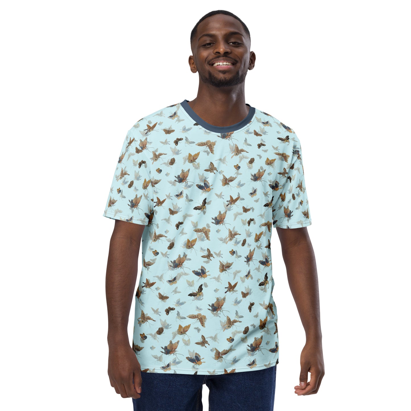 Butterfly dancing｜Men's t-shirt｜Aqua blue