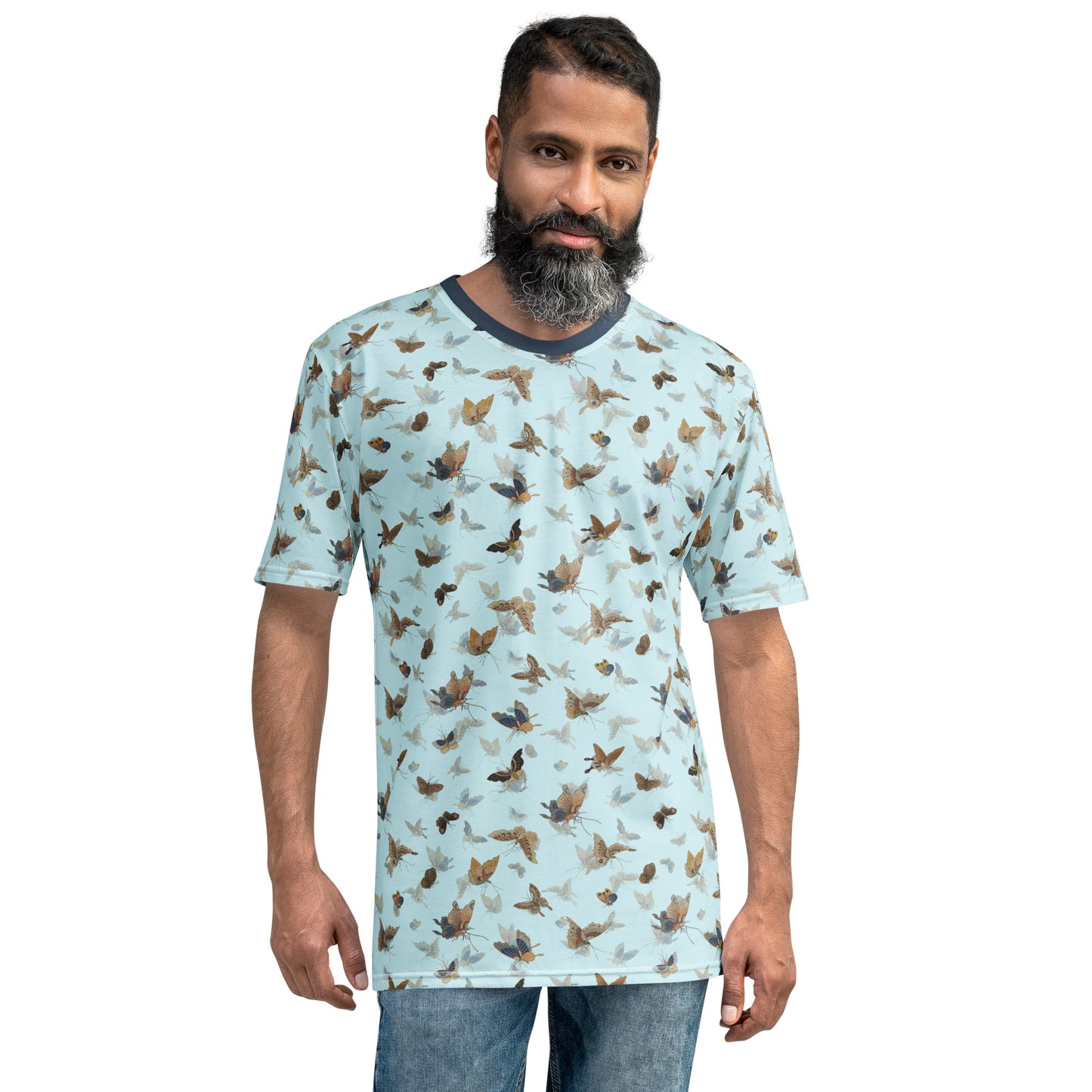 Butterfly dancing｜Men's t-shirt｜Aqua blue