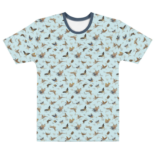 Butterfly dancing｜Men's t-shirt｜Aqua blue