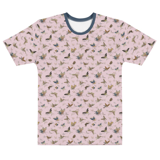 Butterfly dancing｜Men's t-shirt｜Pale pinkish gray