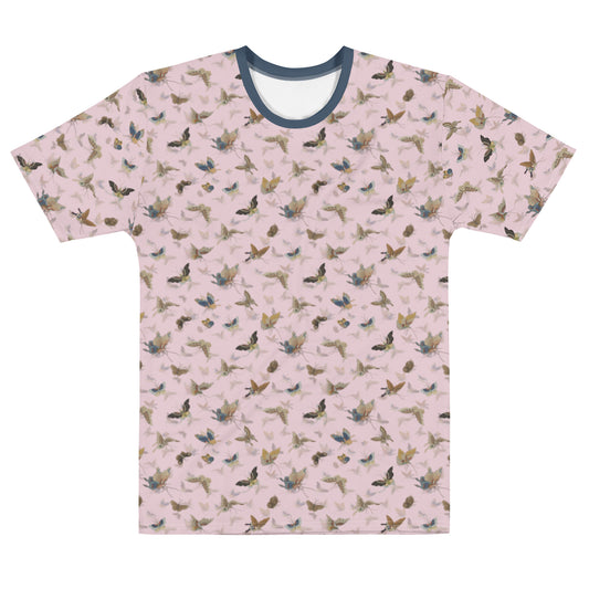 Butterfly dancing｜Men's t-shirt｜Pale pinkish gray