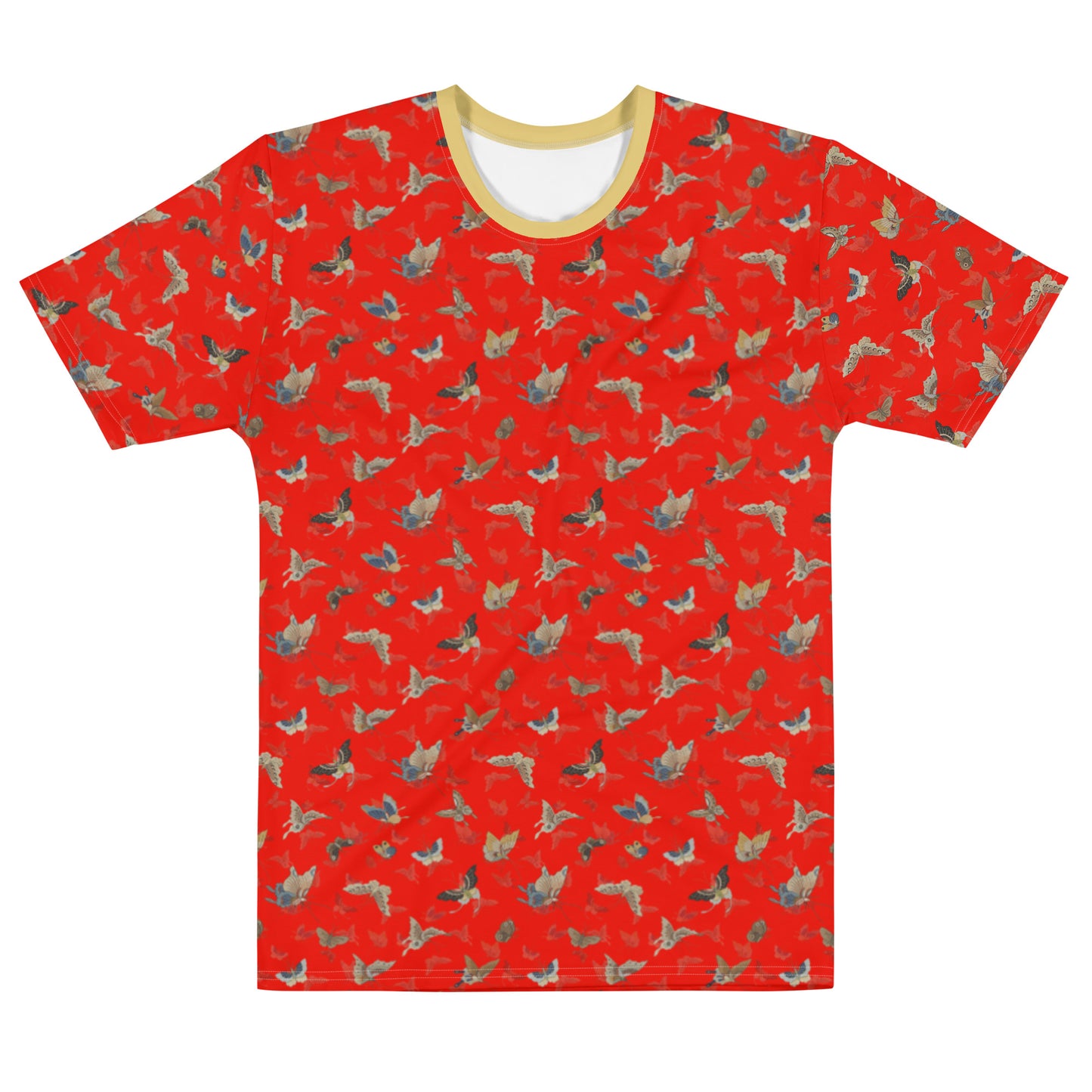 Butterfly dancing｜Men's t-shirt｜Garnet red