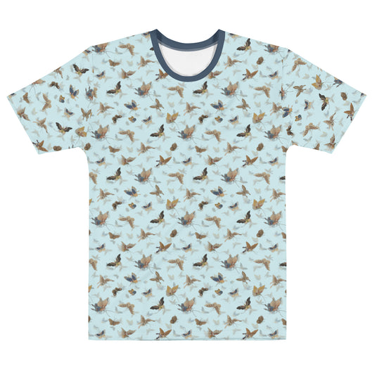 Butterfly dancing｜Men's t-shirt｜Aqua blue