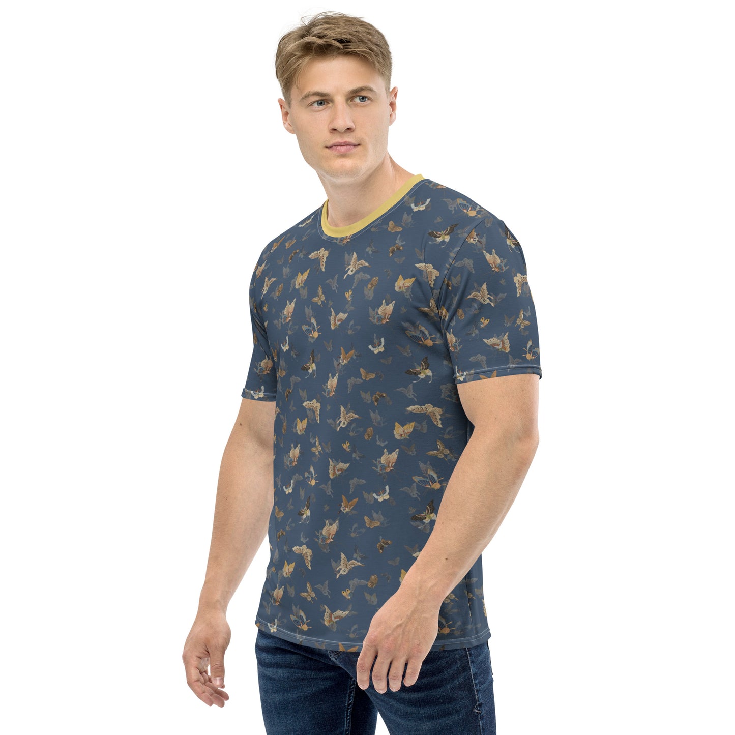 Butterfly dancing｜Men's t-shirt｜Dark blue