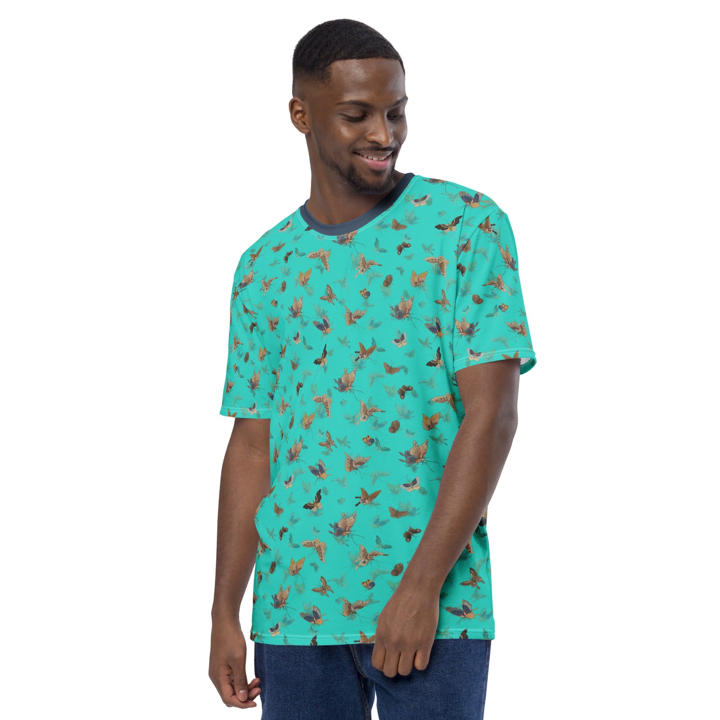 Butterfly dancing｜Men's t-shirt｜Turquoise