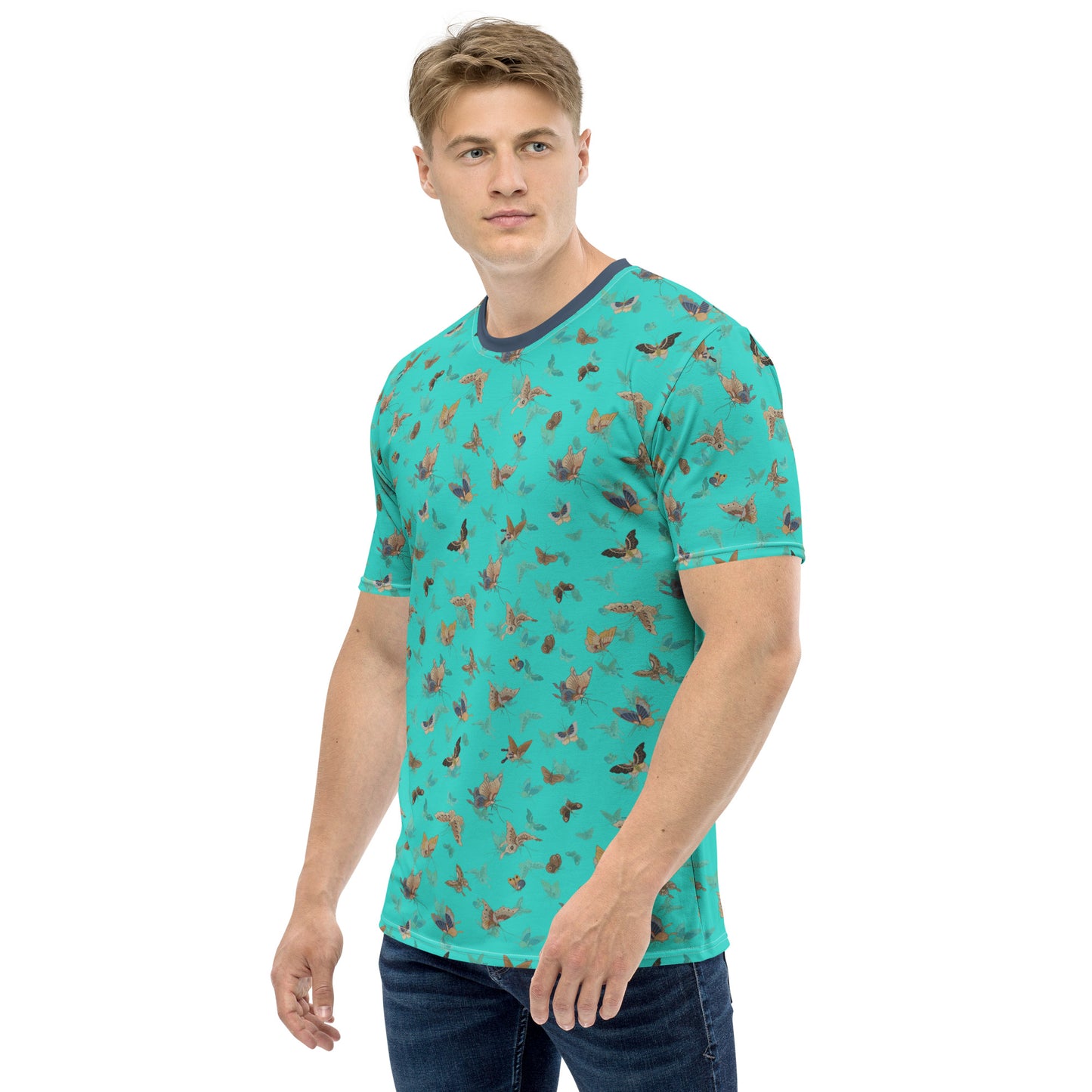 Butterfly dancing｜Men's t-shirt｜Turquoise