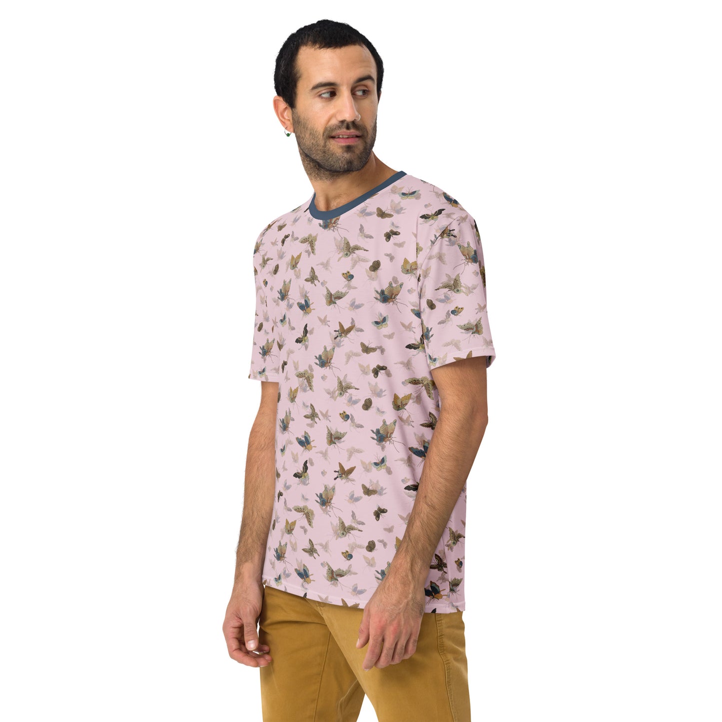 Butterfly dancing｜Men's t-shirt｜Pale pinkish gray