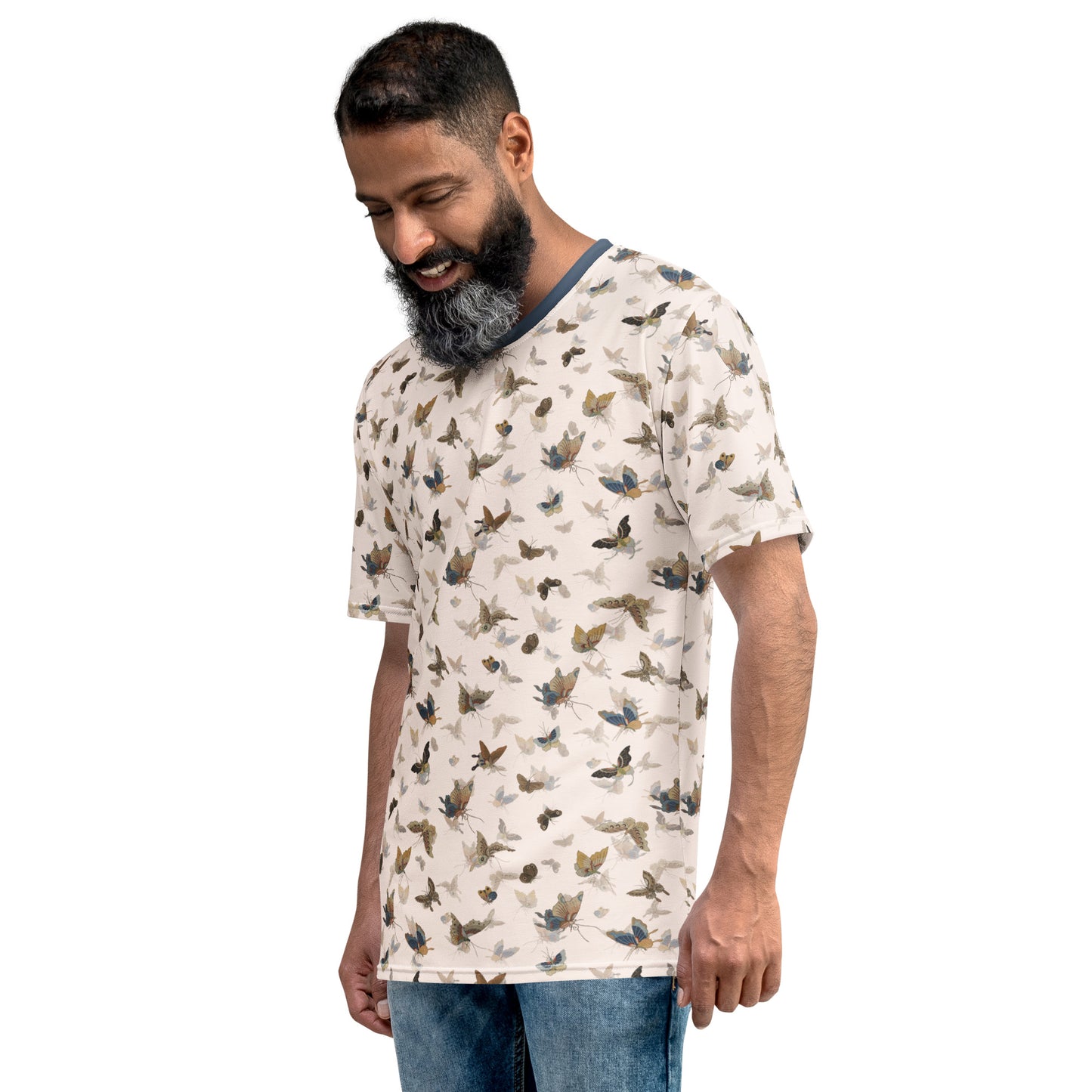 Butterfly dancing｜Men's t-shirt｜Fish belly white