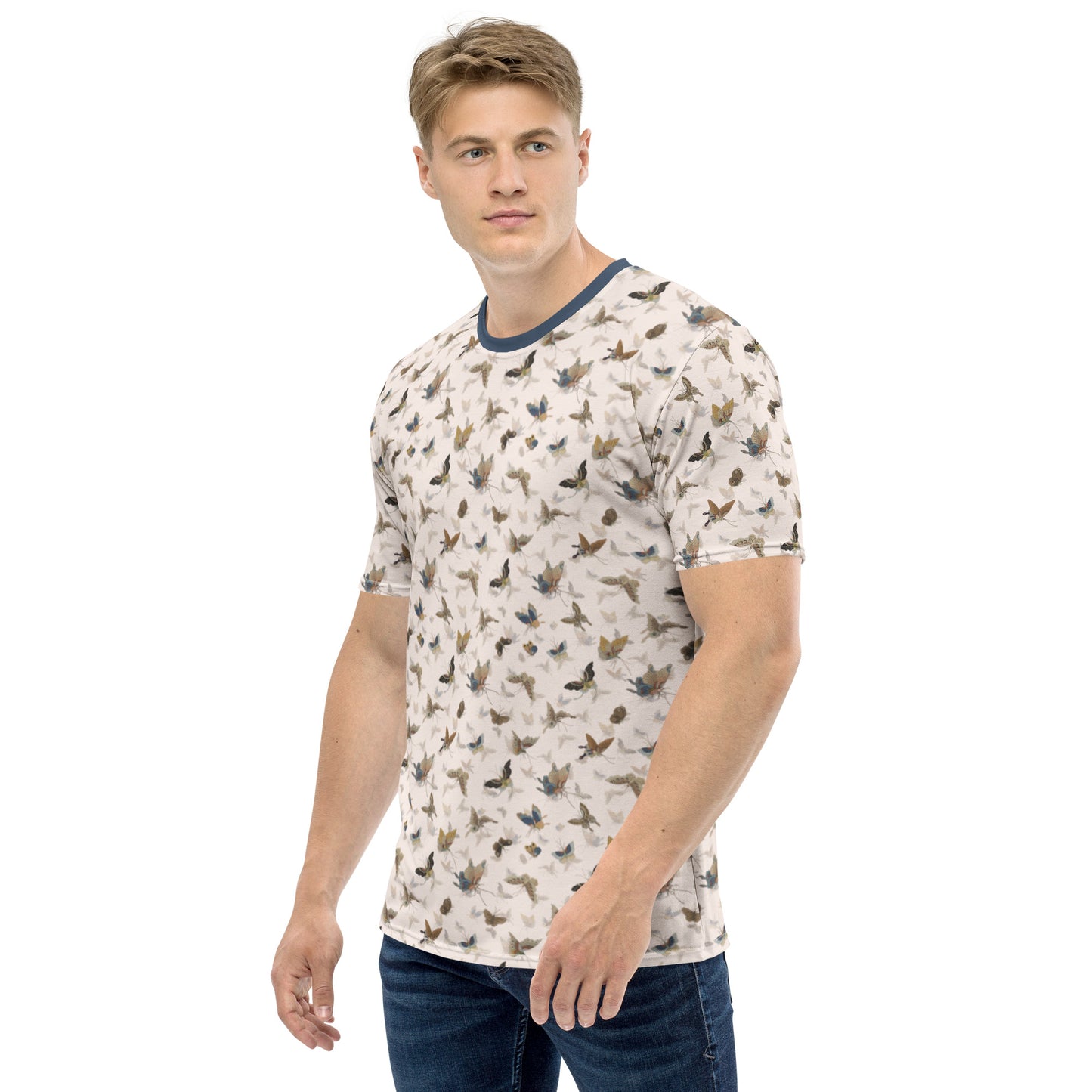 Butterfly dancing｜Men's t-shirt｜Fish belly white