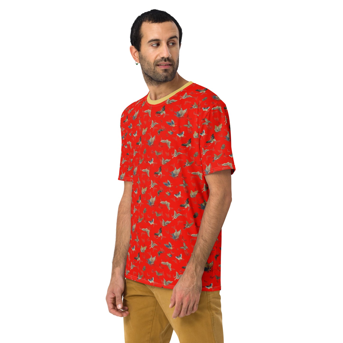 Butterfly dancing｜Men's t-shirt｜Garnet red