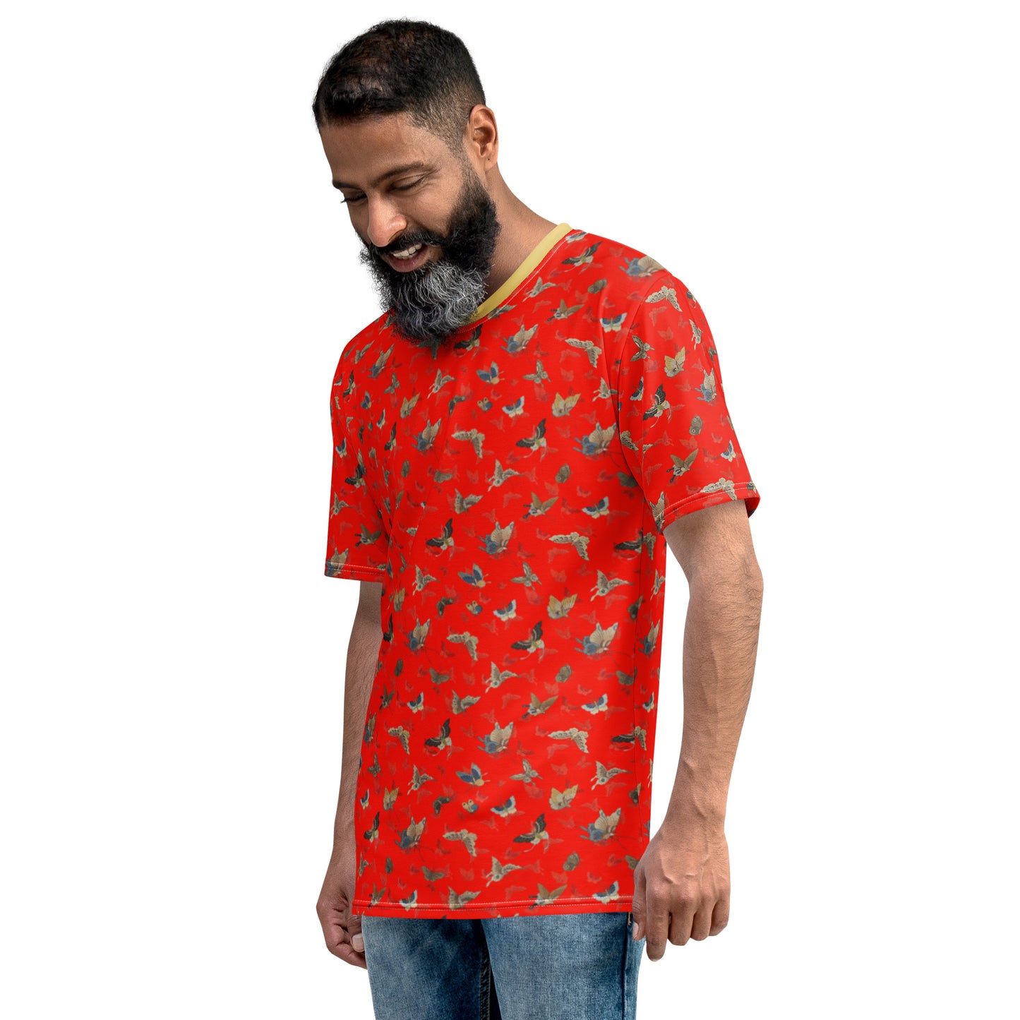 Butterfly dancing｜Men's t-shirt｜Garnet red