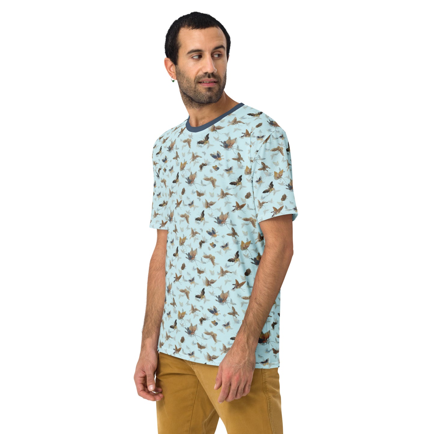 Butterfly dancing｜Men's t-shirt｜Aqua blue