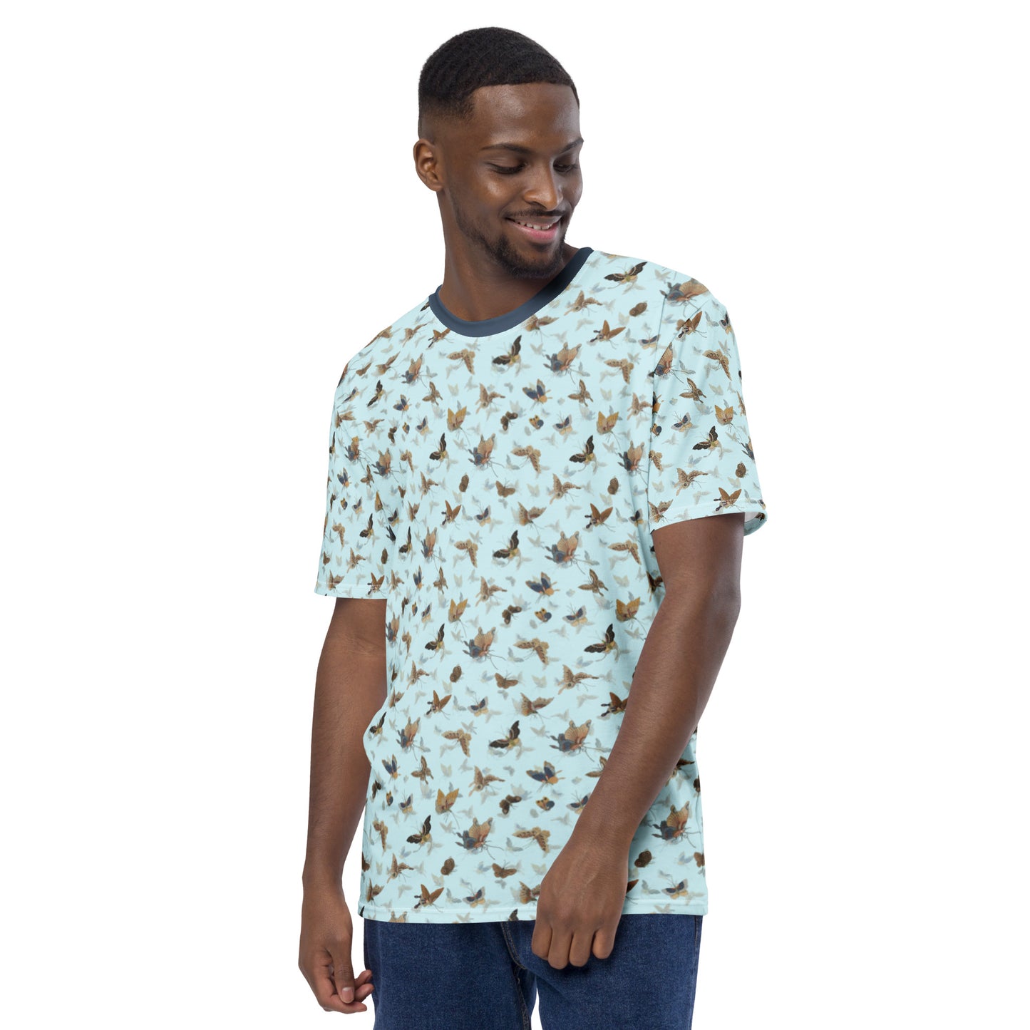 Butterfly dancing｜Men's t-shirt｜Aqua blue