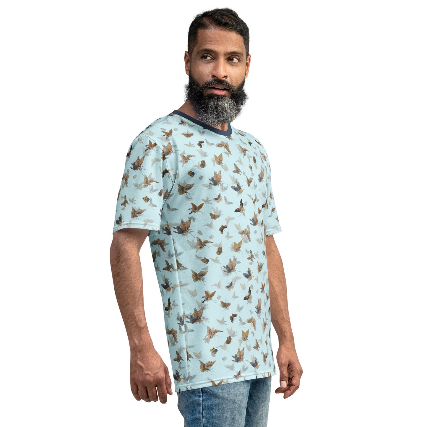 Butterfly dancing｜Men's t-shirt｜Aqua blue