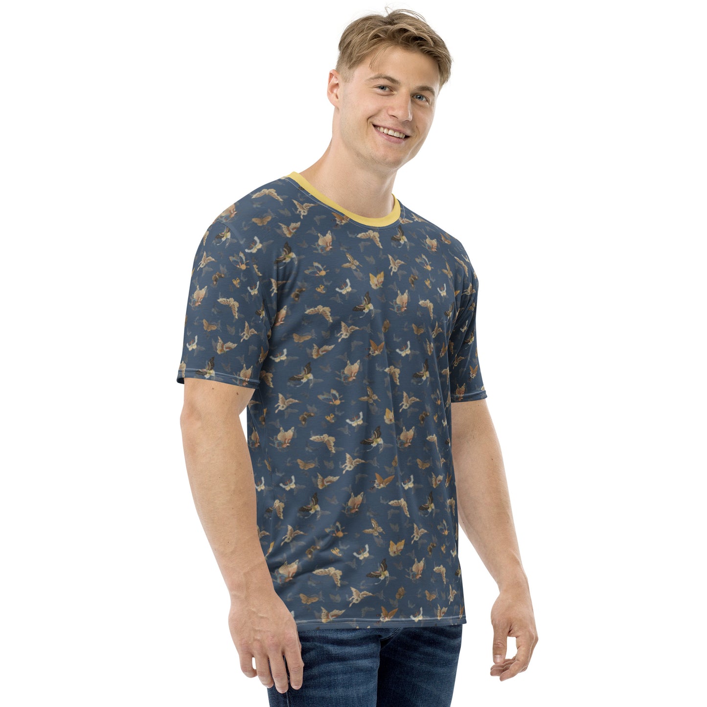 Butterfly dancing｜Men's t-shirt｜Dark blue