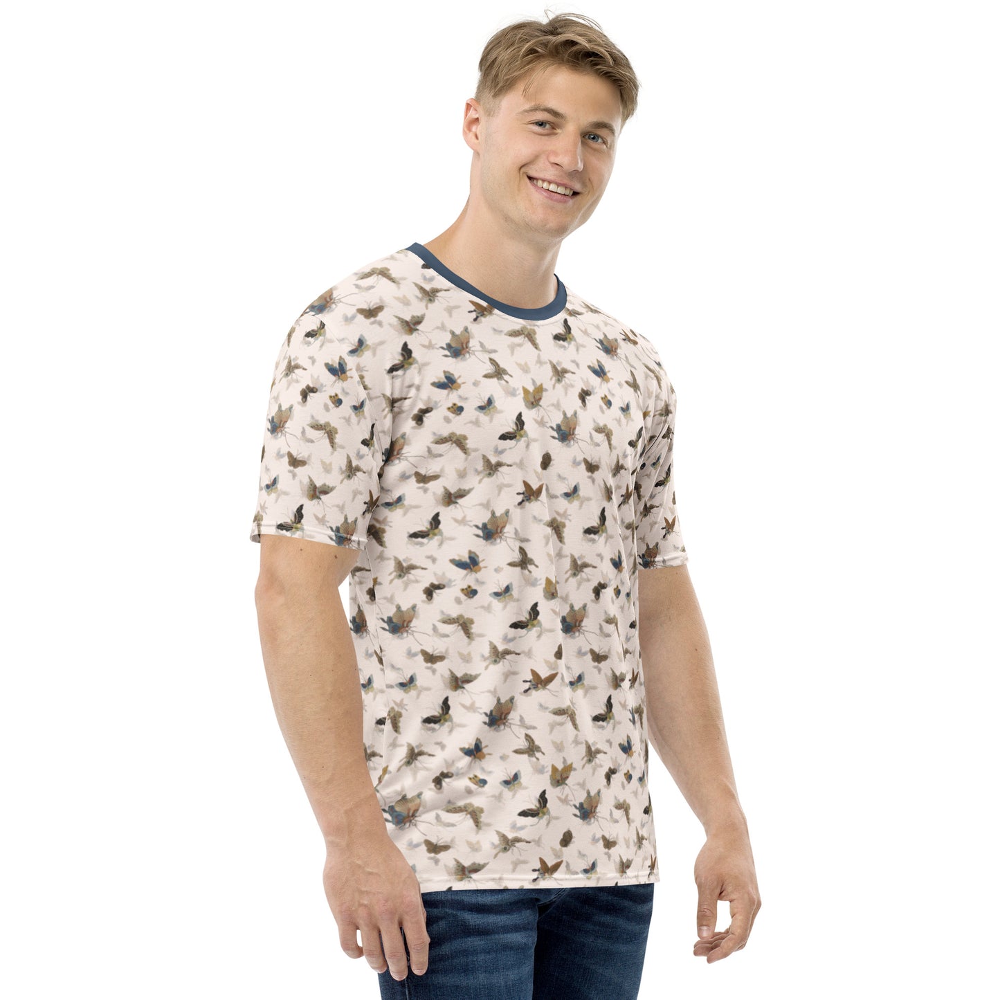 Butterfly dancing｜Men's t-shirt｜Fish belly white