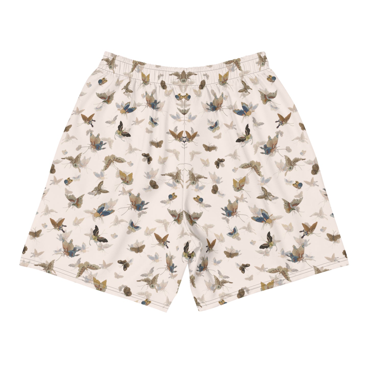 Butterfly dancing｜Unisex Athletic Long Shorts｜Fish belly white