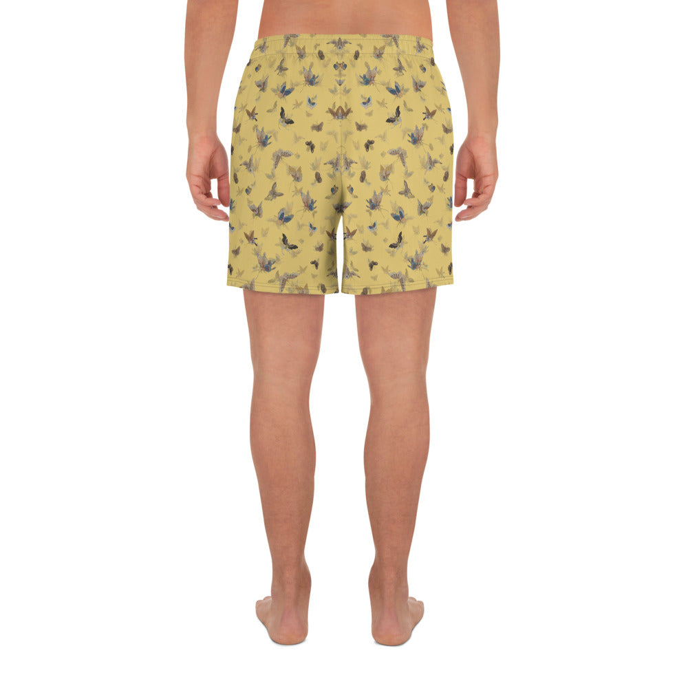 Butterfly dancing｜Unisex Athletic Long Shorts｜Gold