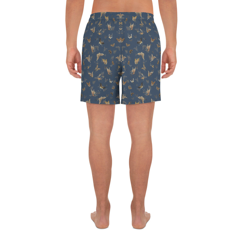 Butterfly dancing｜Unisex Athletic Long Shorts｜Dark blue